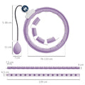 Hula hoop cerceau avec picots de massage ajustable 76-113 cm de tour de taille 16 segments amovibles 139x4,5cm violet