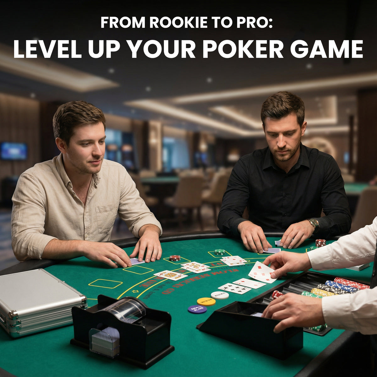 Mallette de poker coffret de poker complet 500 jetons, boîtier en ABS, cartes à jouer, dés, dealer, tapis, clés